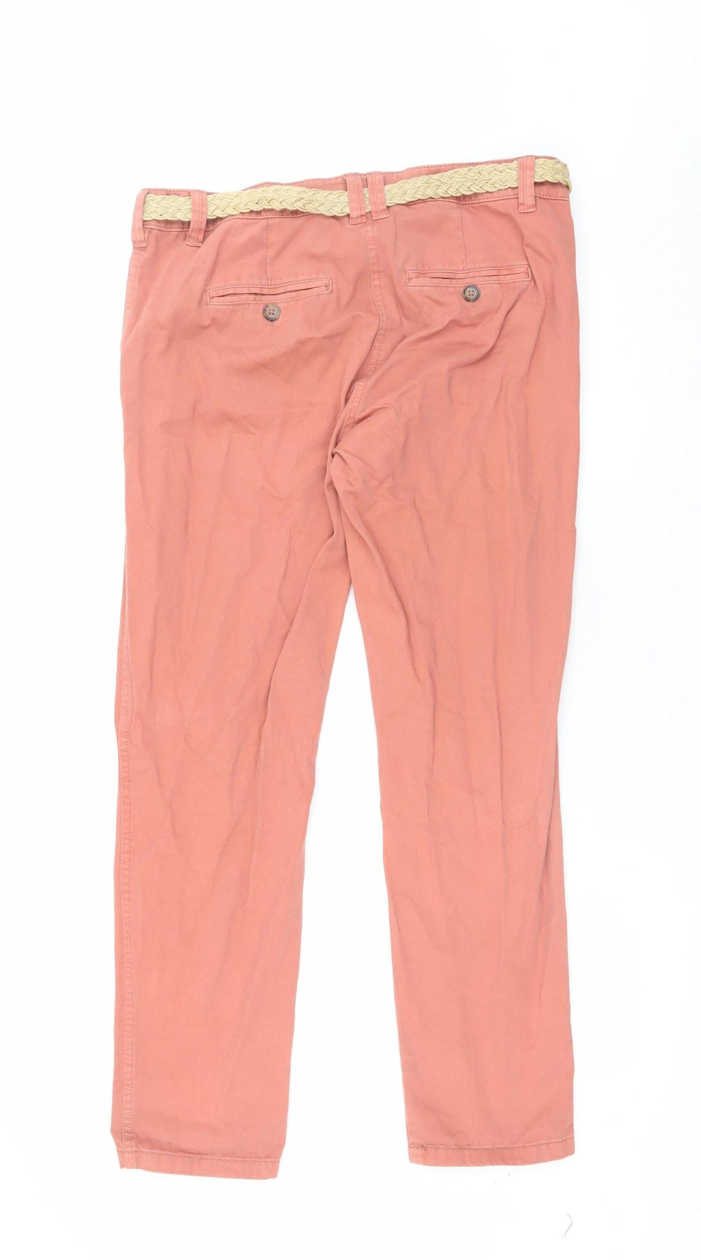 Mens UK Size 12 NEXT Regular Fit Chino Orange Trousers