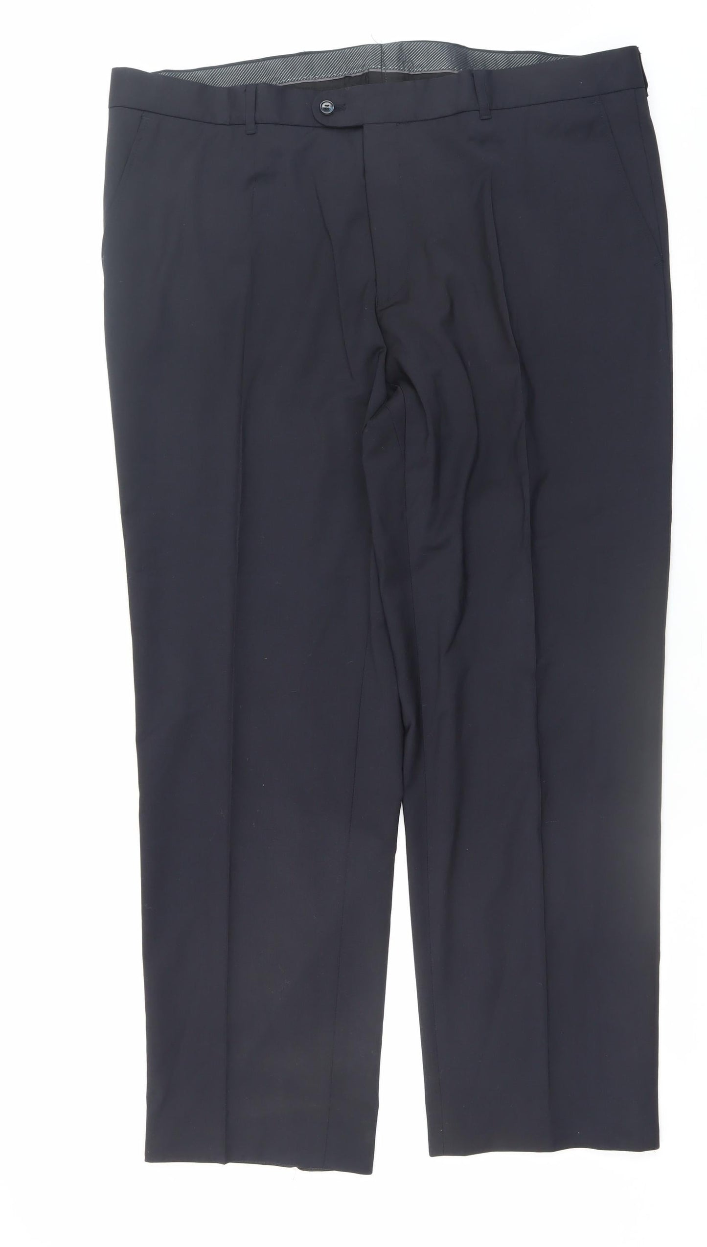 Mens UK Size 48R Carl Gross Regular Fit Dress Pants Black Trousers