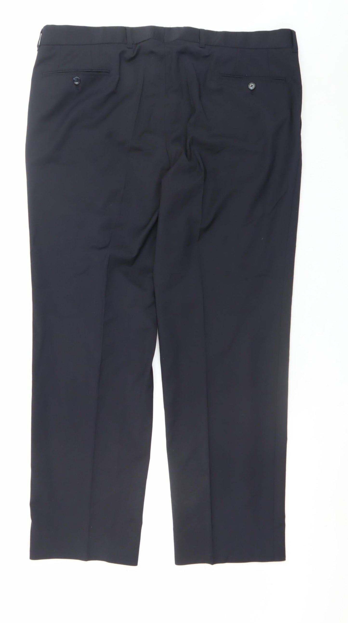 Mens UK Size 48R Carl Gross Regular Fit Dress Pants Black Trousers