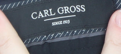 Mens UK Size 48R Carl Gross Regular Fit Dress Pants Black Trousers