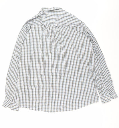 Camel Active Men's Blue Check Cotton Button-Down Shirt XL