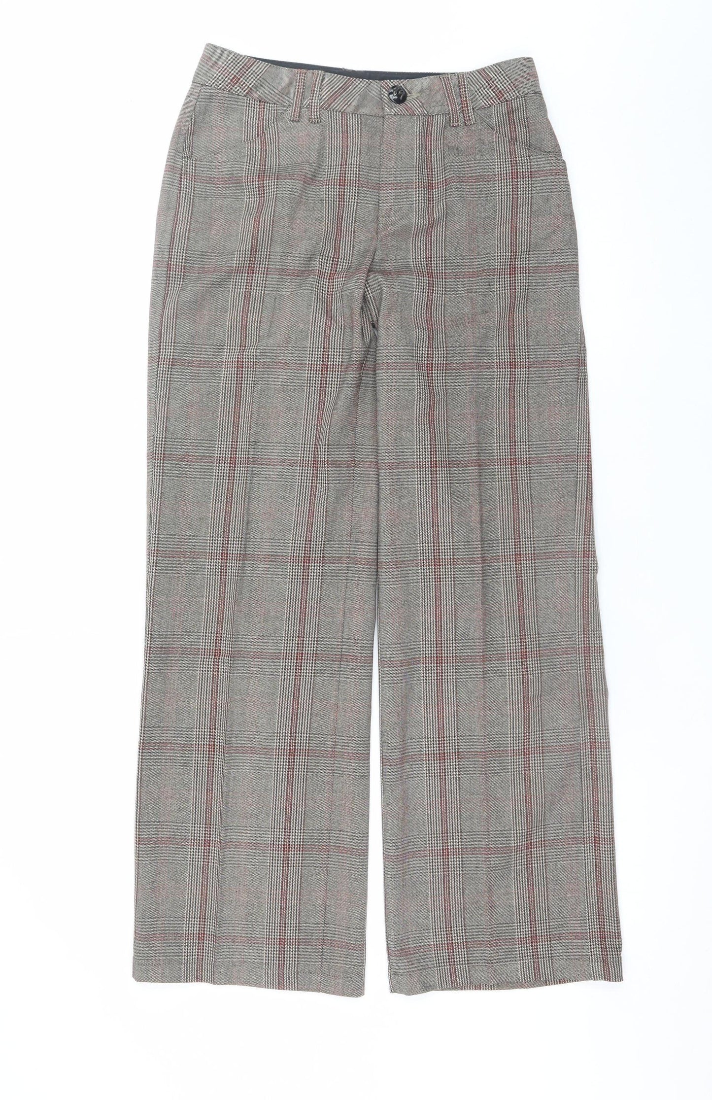 Womens UK Size 8 Teddy Smith Regular Fit Business Casual Grey Trousers