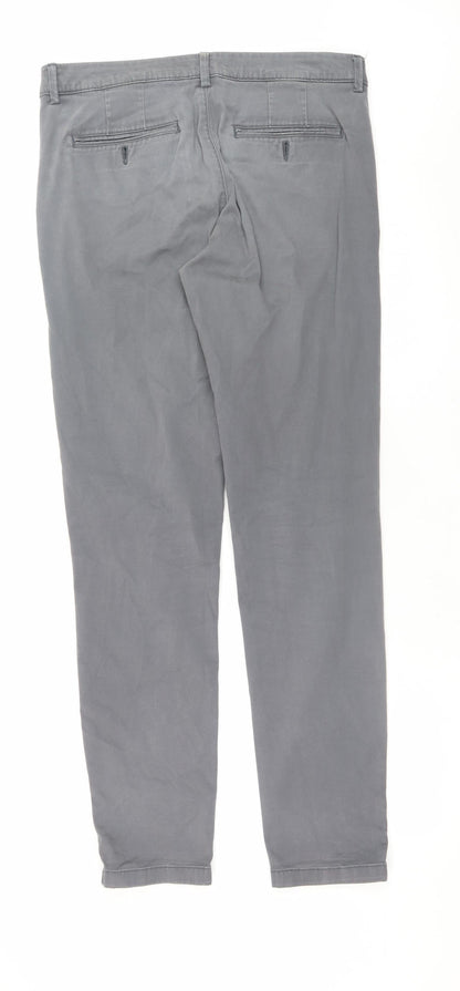 Mens UK Size M Selected Homme Slim Fit Chino Grey Trousers
