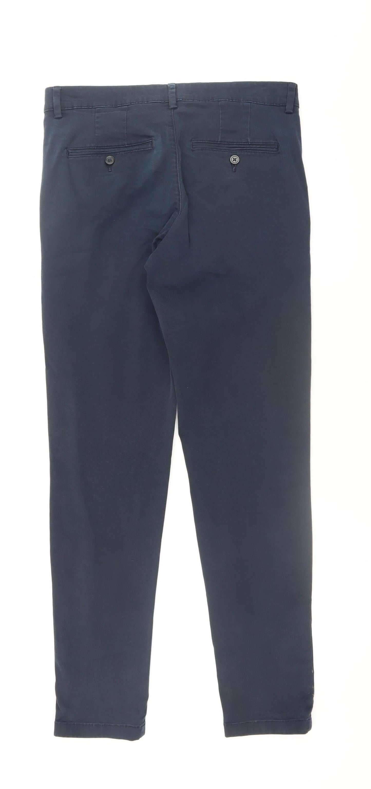 Mens UK Size M Selected Homme Slim Fit Chino Blue Trousers