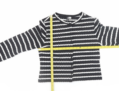 Womens UK Size 14 H&M Black Cardigan Jumper