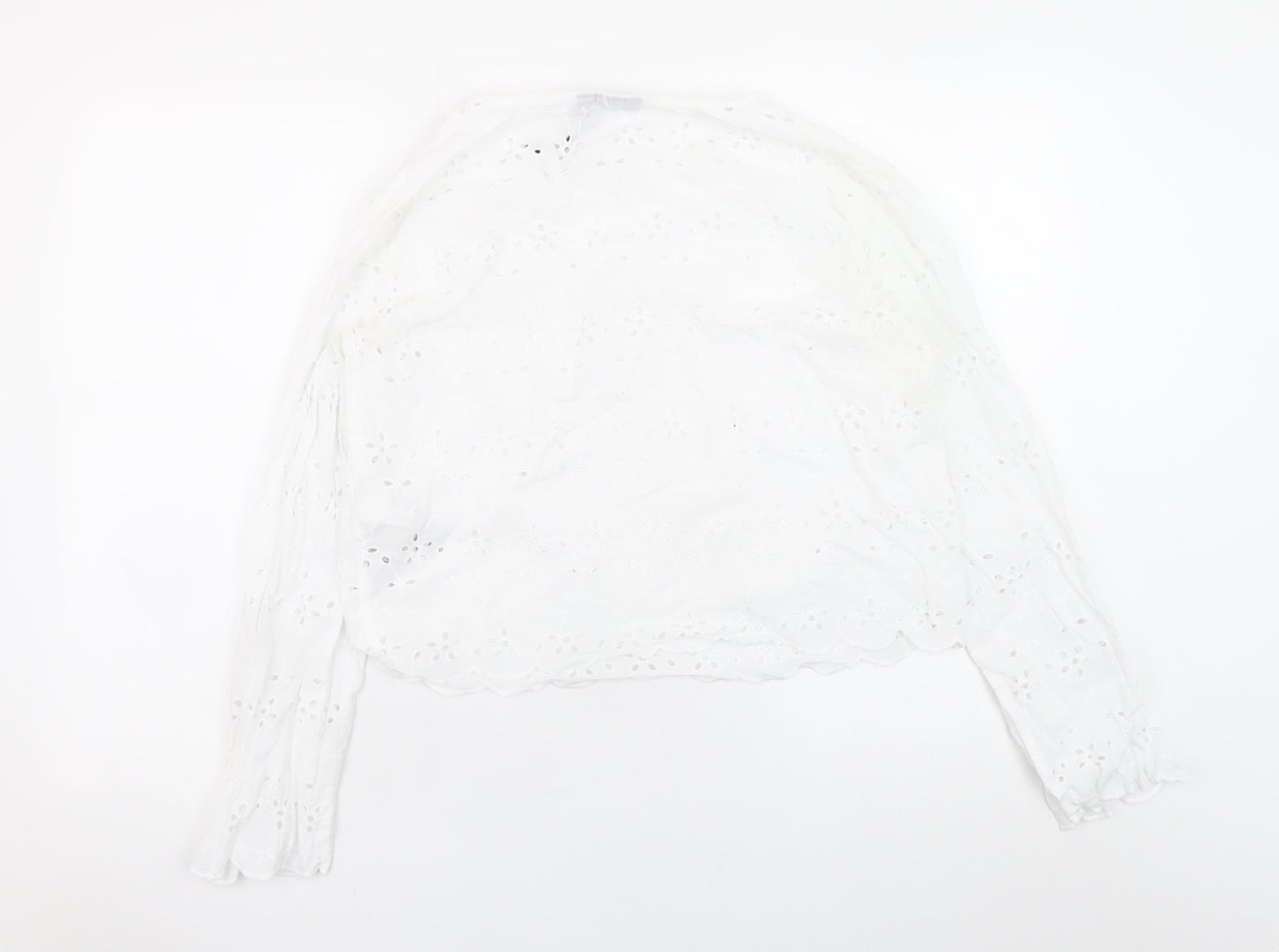 Womens UK Size M Pieces White Tunic Blouse
