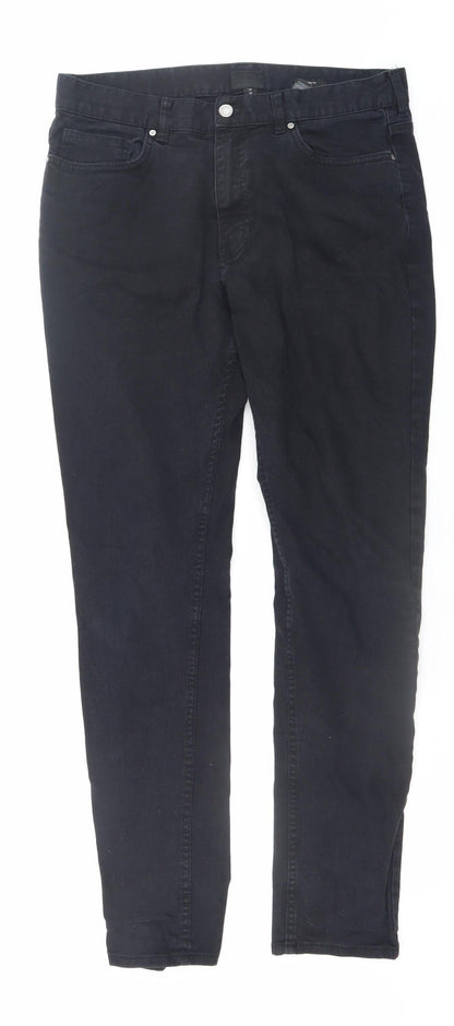 Mens UK Size 32 H&M Slim Fit Skinny Black Jeans