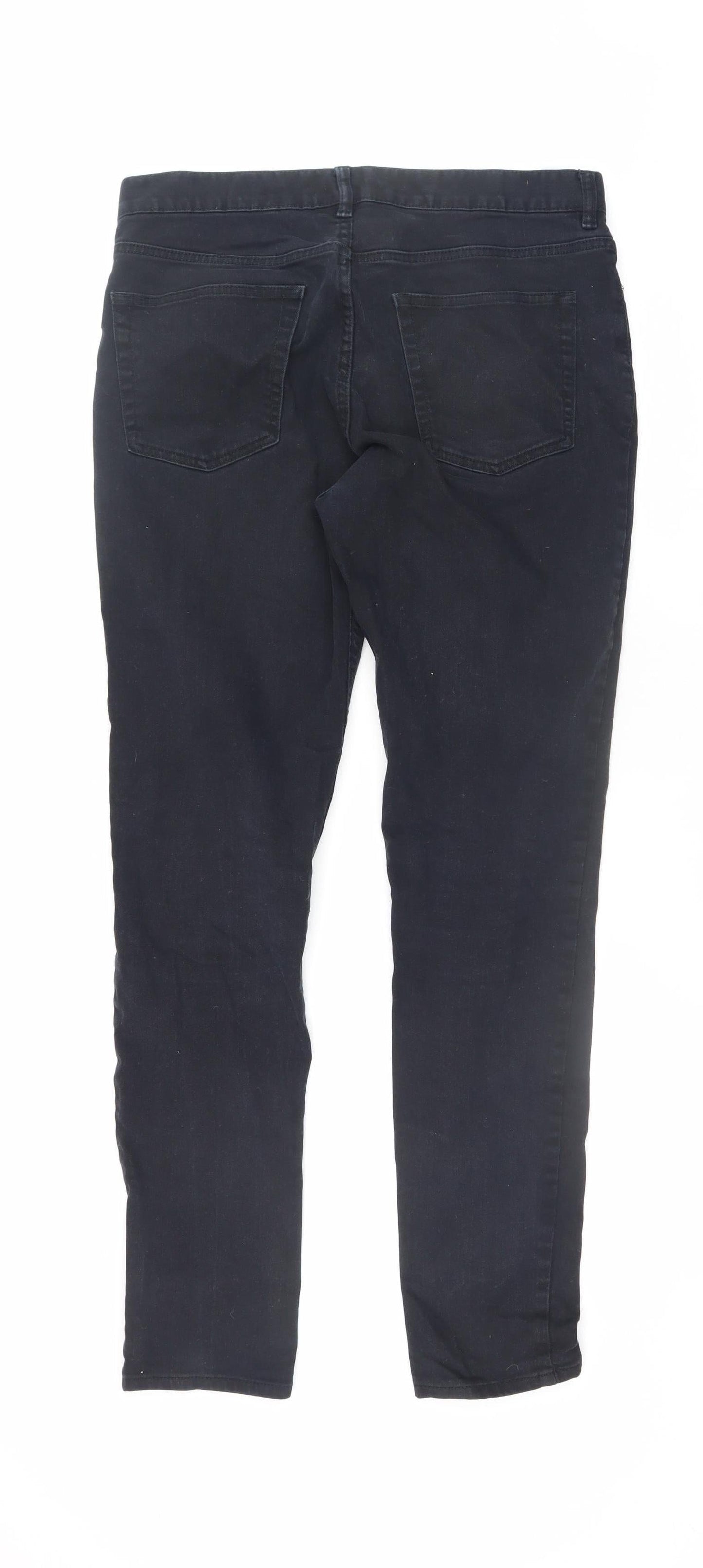 Mens UK Size 32 H&M Slim Fit Skinny Black Jeans