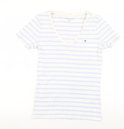 Womens UK Size S Tommy Hilfiger Blue Basic T-Shirt