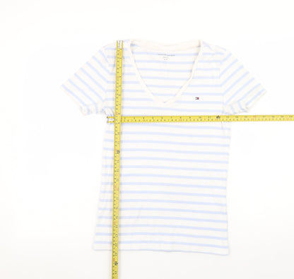 Womens UK Size S Tommy Hilfiger Blue Basic T-Shirt