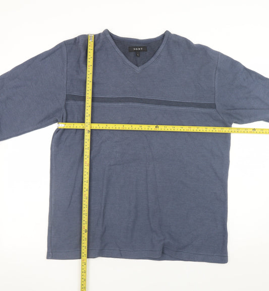Mens UK Size L NEXT Blue Pullover Sweatshirt