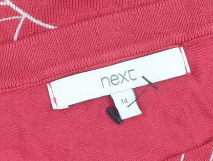 Womens UK Size 14 NEXT Pink Pullover Jumper