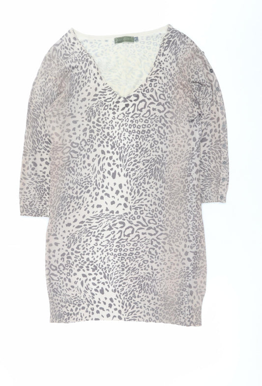 Womens UK Size 12 Mint Velvet Beige Pullover Jumper