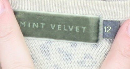 Womens UK Size 12 Mint Velvet Beige Pullover Jumper