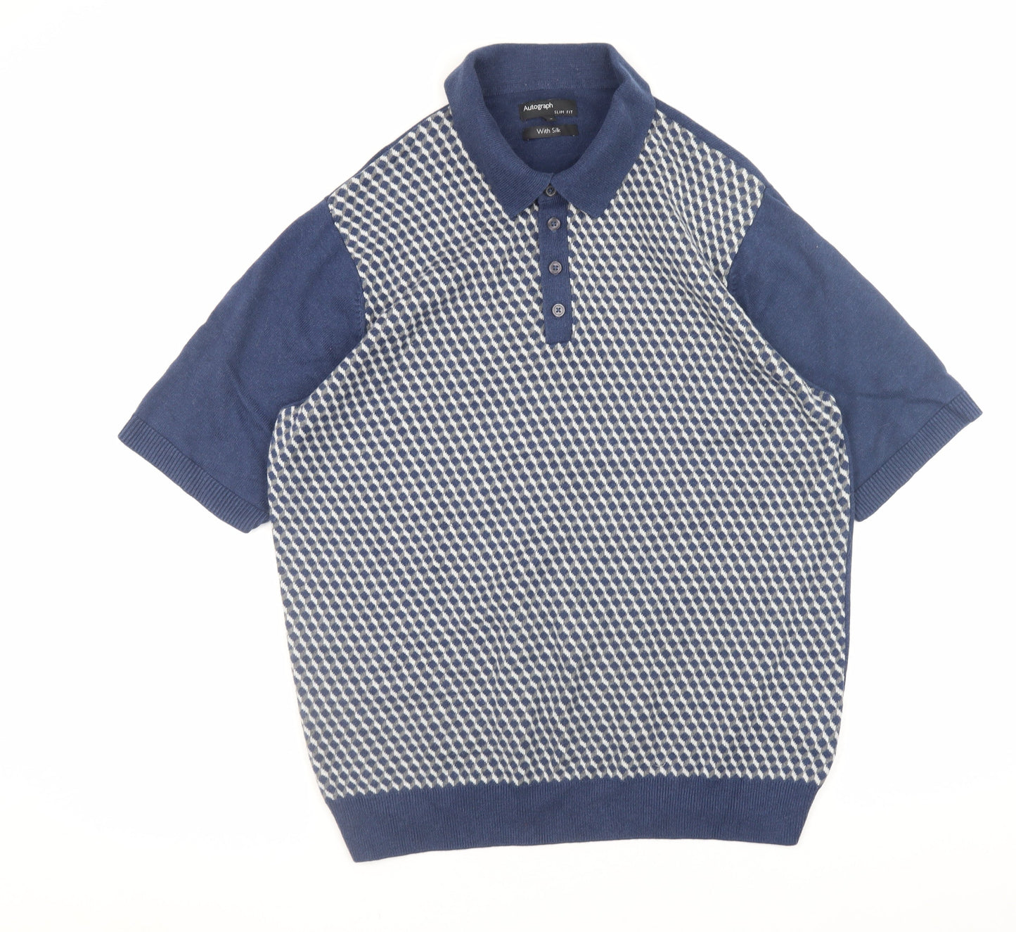 Mens UK Size L Marks and Spencer Cotton Blend Polo Shirt