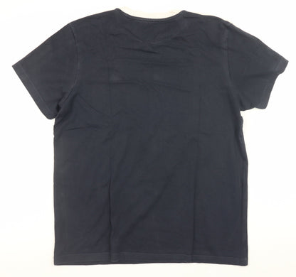 Adidas Men's Navy Blue Crew Neck Short Sleeve Cotton T-Shirt Size S