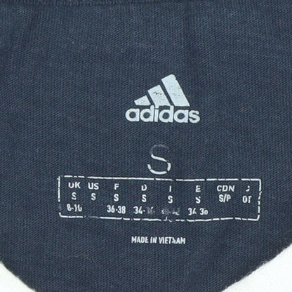 Adidas Men's Navy Blue Crew Neck Short Sleeve Cotton T-Shirt Size S
