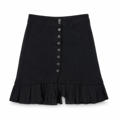 Comptoir Des Cotonniers Womens Black Knee Length A-Line Skirt Size 8