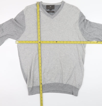 Mens UK Size L Marks and Spencer Grey Pullover Jumper