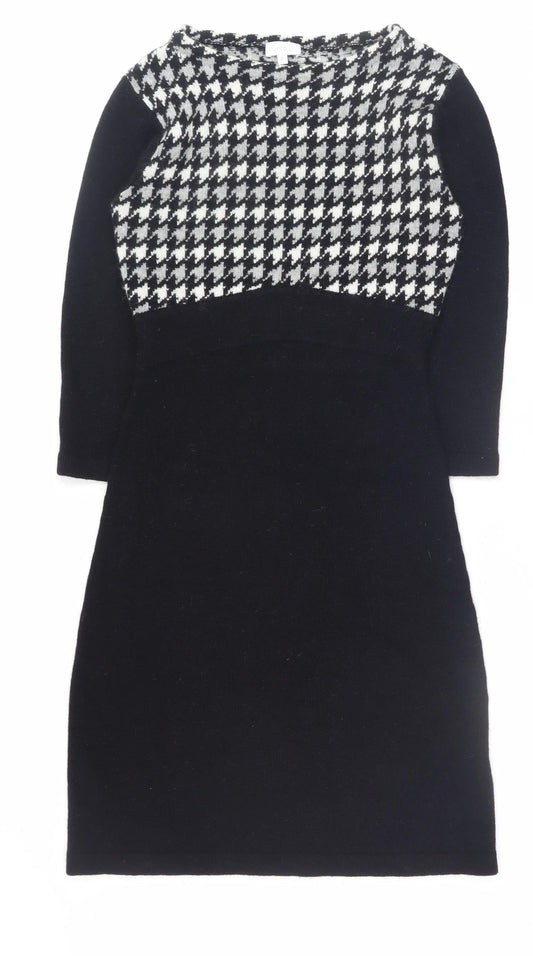 Untold Women’s Black Houndstooth Knit Bodycon Dress Size 8