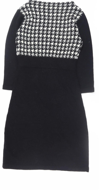 Untold Women’s Black Houndstooth Knit Bodycon Dress Size 8