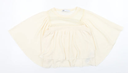 Womens UK Size S Zara Ivory Kimono Blouse