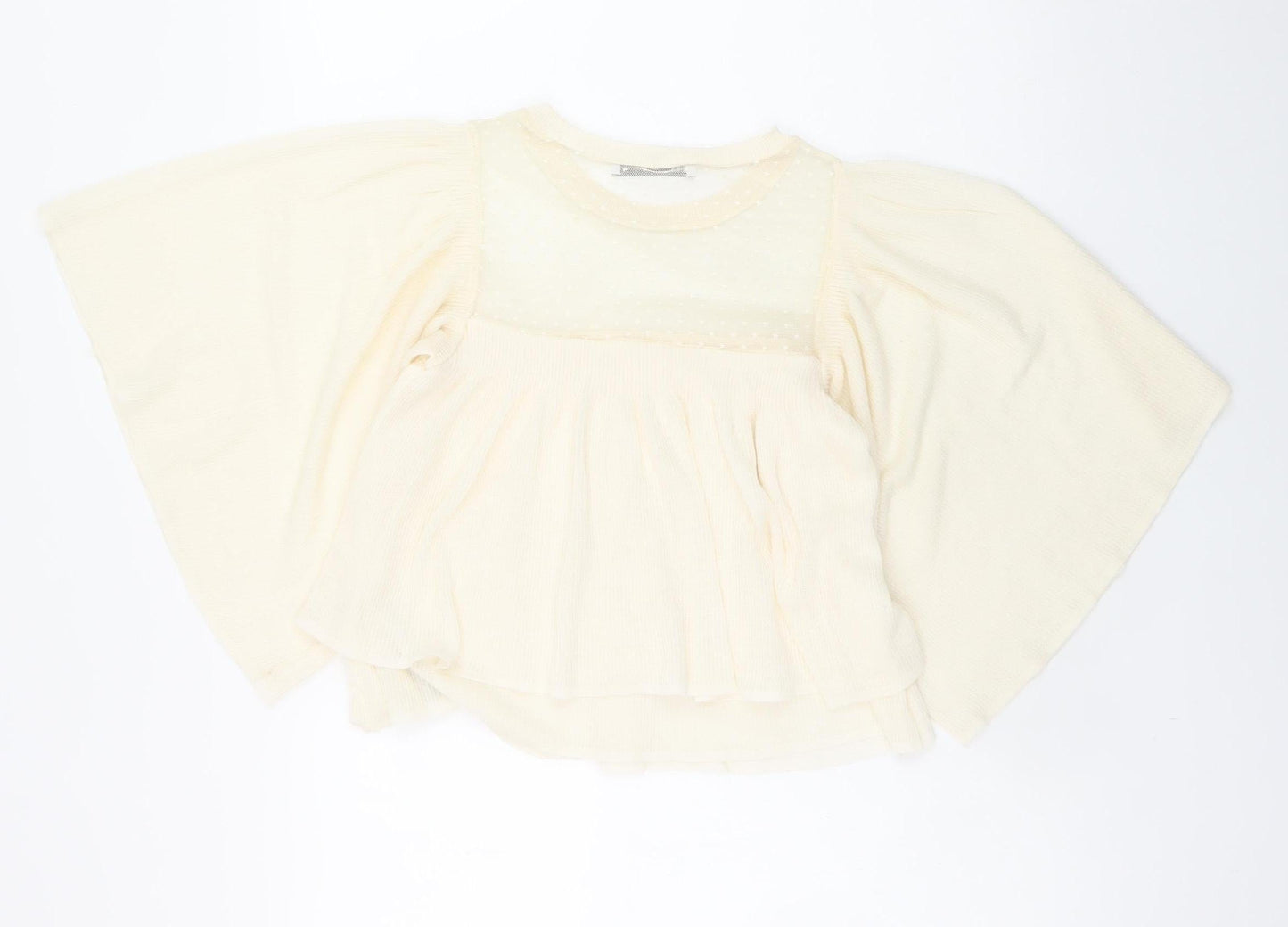 Womens UK Size S Zara Ivory Kimono Blouse