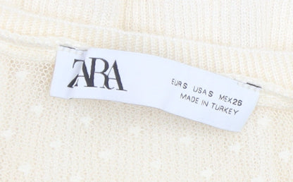 Womens UK Size S Zara Ivory Kimono Blouse