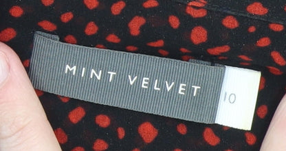 Womens UK Size 10 Mint Velvet Black Tunic Blouse
