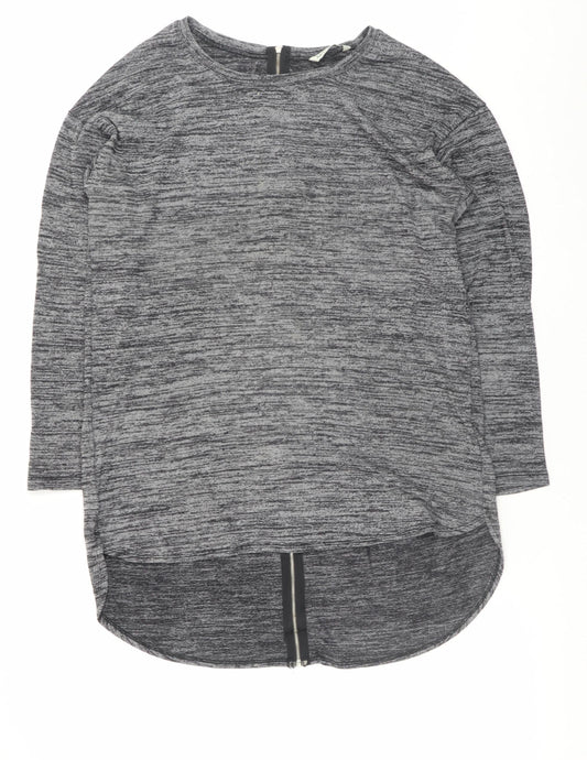 Womens UK Size M Brave Soul Grey Basic T-Shirt