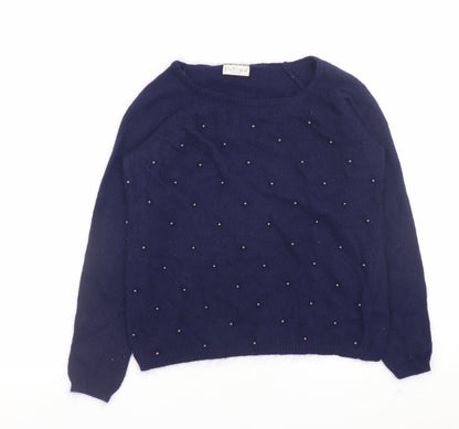 Womens UK Size 10 Marks and Spencer Blue Pullover Jumper