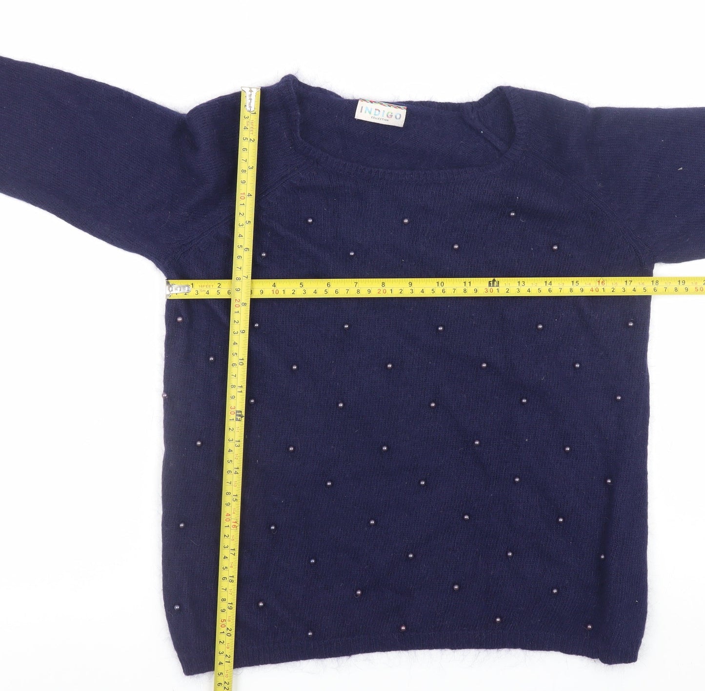 Womens UK Size 10 Marks and Spencer Blue Pullover Jumper