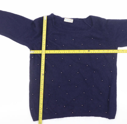 Womens UK Size 10 Marks and Spencer Blue Pullover Jumper
