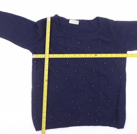 Womens UK Size 10 Marks and Spencer Blue Pullover Jumper