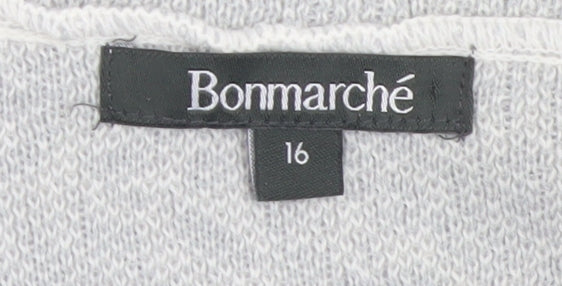 Womens UK Size 16 Bonmarché Grey Cardigan Jumper