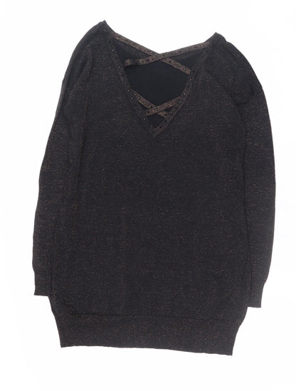 Womens UK Size 12 Amaryllis Black Pullover Jumper