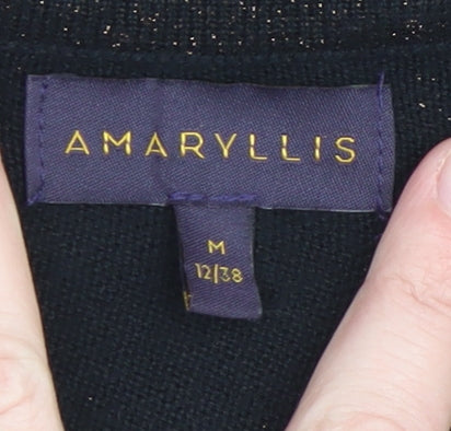 Womens UK Size 12 Amaryllis Black Pullover Jumper