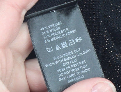 Womens UK Size 12 Amaryllis Black Pullover Jumper