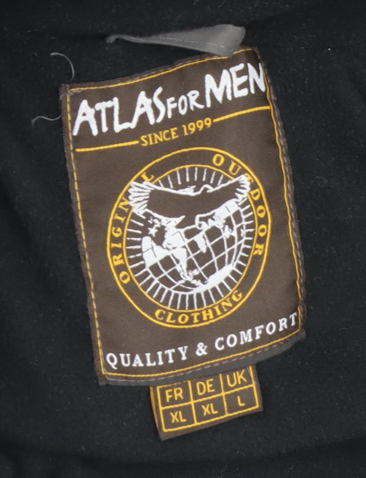 Mens UK Size L Atlas For Men Grey Parka Coat