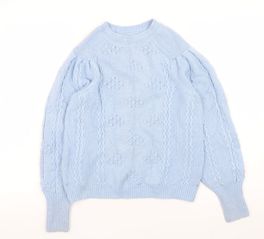 Womens UK Size 8 Marks and Spencer Blue Pullover Jumper
