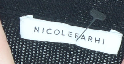 Womens UK Size M NICOLE FARHI Black Cardigan Jumper