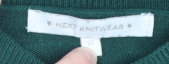 Womens UK Size 12 NEXT Green Pullover Jumper