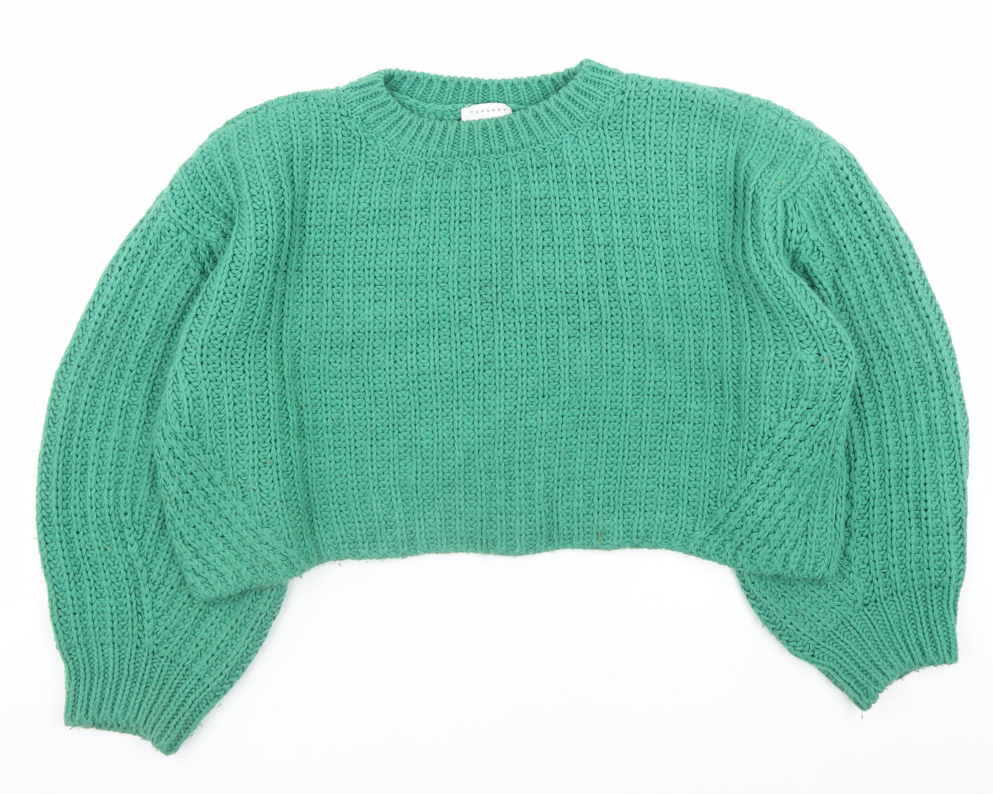 Womens UK Size M Topshop Green Pullover Jumper