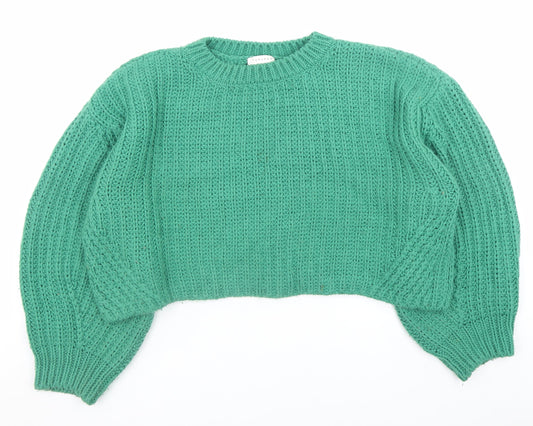 Womens UK Size M Topshop Green Pullover Jumper