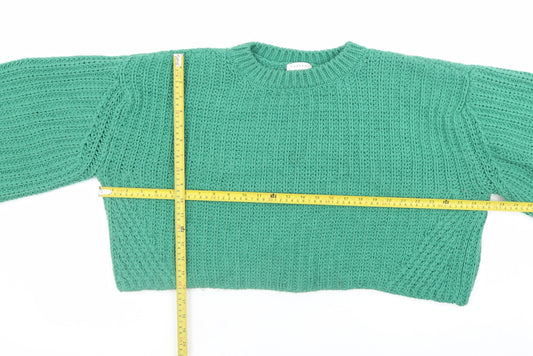 Womens UK Size M Topshop Green Pullover Jumper