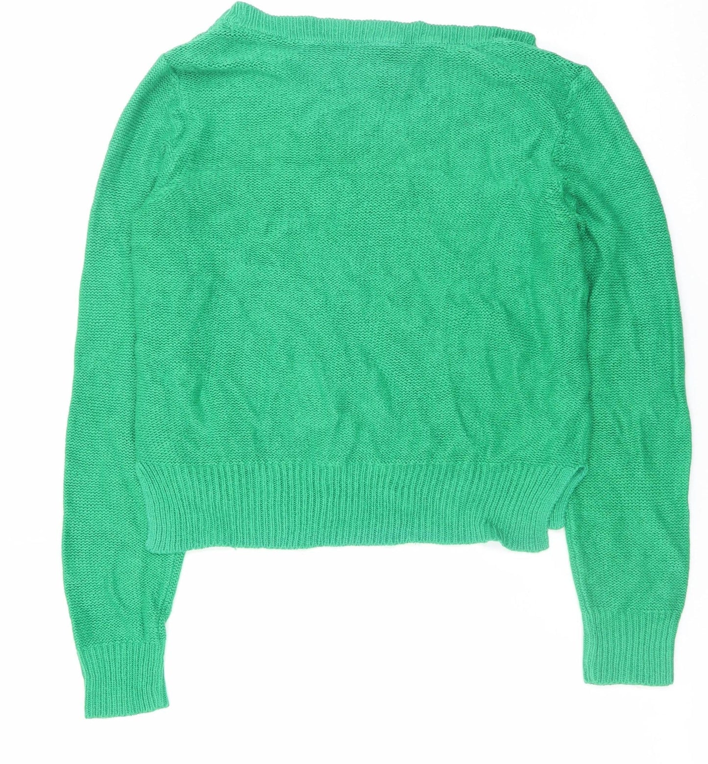 Womens UK Size 10 H&M Green Pullover Jumper