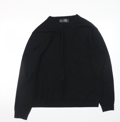 Mens UK Size 2XL Simon Clark Black Pullover Jumper