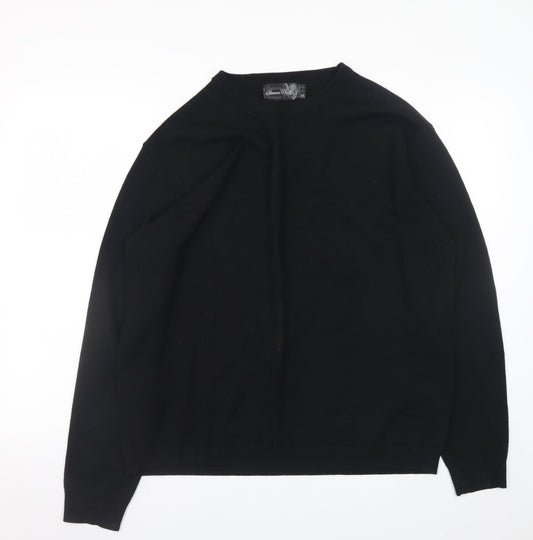 Mens UK Size 2XL Simon Clark Black Pullover Jumper