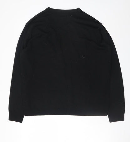 Mens UK Size 2XL Simon Clark Black Pullover Jumper