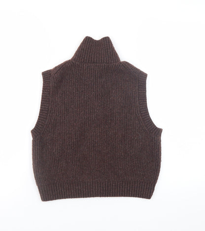 Womens UK Size XS Weekday Brown Vest Jumper